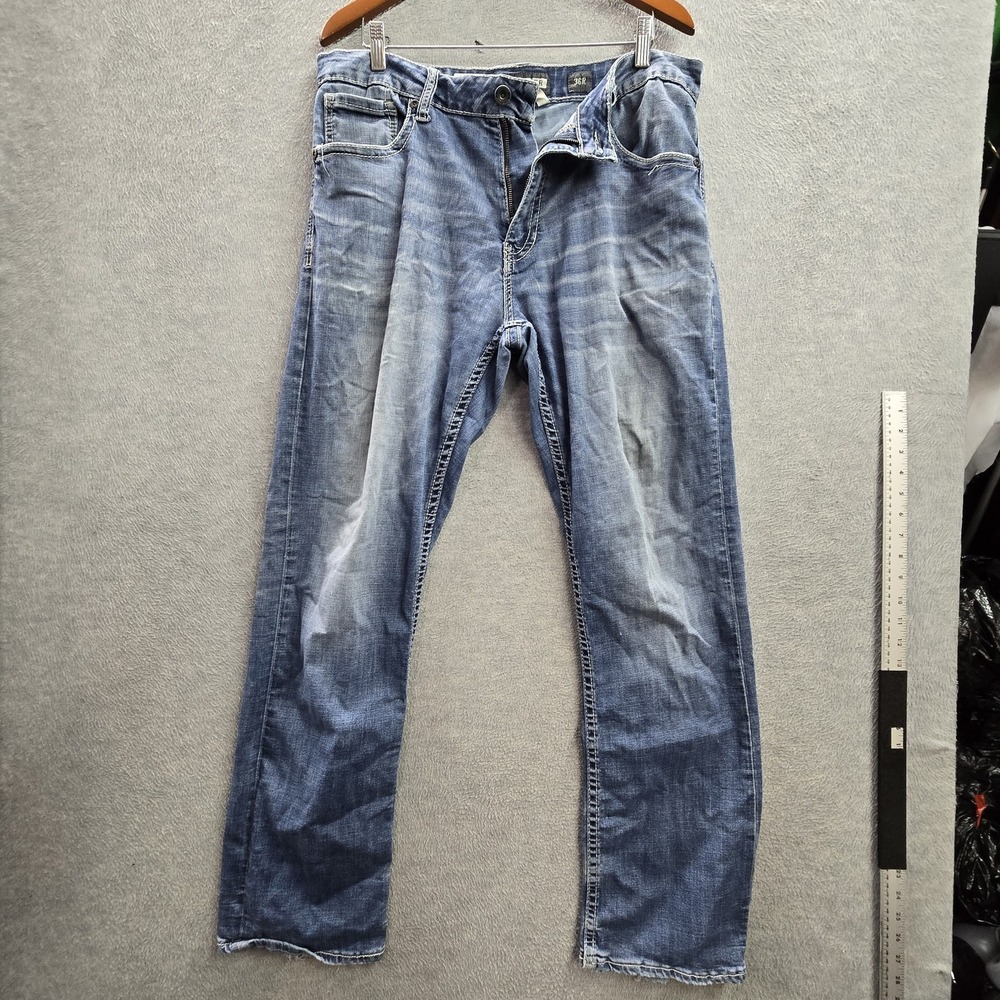 BKE Men Jeans 36R Blue Denim‎ TYLER Straight Leg 30" Inseam